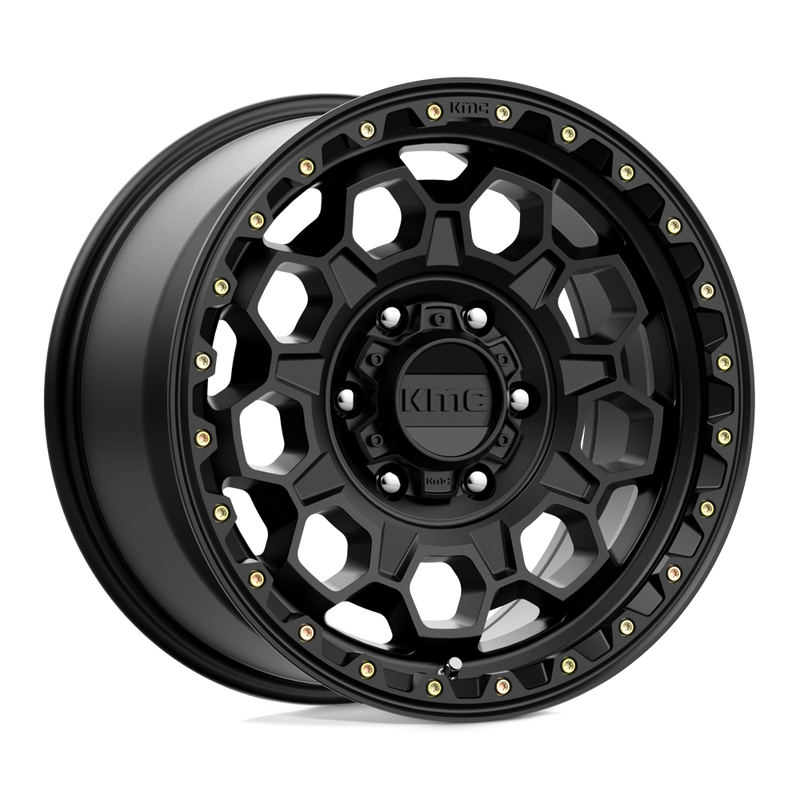 KMC Wheels - KM545 TREK - Black - SATIN BLACK - 17" x 9", 18 Offset, 6x114.3 (Bolt Pattern), 66.1mm HUB
