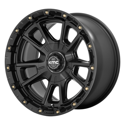 KMC Wheels - KM100 SYNC - Black - SATIN BLACK - 20" x 9", 18 Offset, 5x127/139.7 (Bolt Pattern), 78.1mm HUB