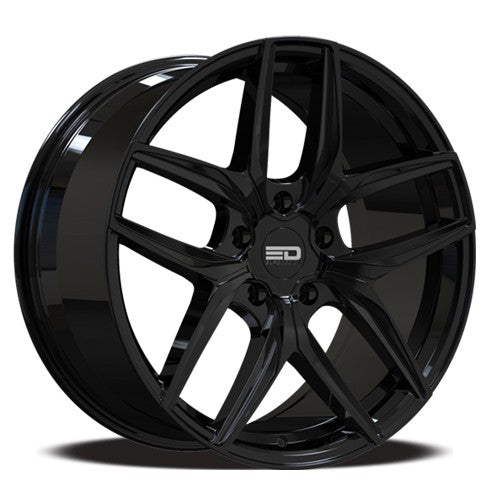Euro Design - Forza - Black - Gloss Black - 20" x 9", 50 Offset, 5x130 (Bolt Pattern), 71.6mm HUB