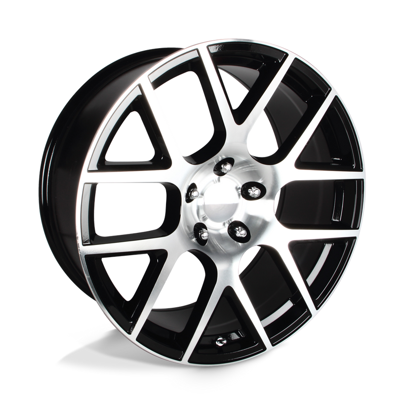 OE Creations - PR163 - Black - GLOSS BLACK MACHINED - 20" x 9", 20 Offset, 5x115 (Bolt Pattern), 71.5mm HUB