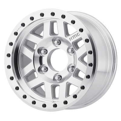 KMC Wheels - KM228 MACHETE DESERT BEADLOCK - Silver - Machined - 17" x 8.5", 0 Offset, 6x165.1 (Bolt Pattern), 108mm HUB