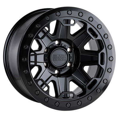 Black Rhino - RIFT BEADLOCK - Gunmetal - MATTE BLACK - 17" x 8.5", -38 Offset, 5x127 (Bolt Pattern), 71.5mm HUB