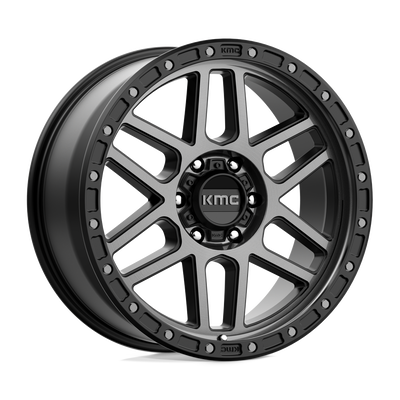 KMC Wheels - KM544 MESA - Black - SATIN BLACK WITH GRAY TINT - 20" x 9", 18 Offset, 6x139.7 (Bolt Pattern), 106.1mm HUB