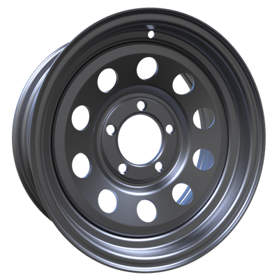 Envy Wheels - TRAILER STEEL MODULAR - Silver - SILVER - 14" x 6", 0 Offset, 5x114.3 (Bolt Pattern), 83.8mm HUB