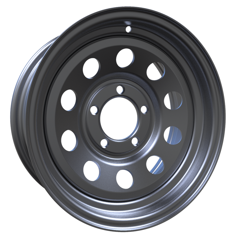 Envy Wheels - TRAILER STEEL MODULAR - Silver - SILVER - 14" x 6", 0 Offset, 5x114.3 (Bolt Pattern), 83.8mm HUB