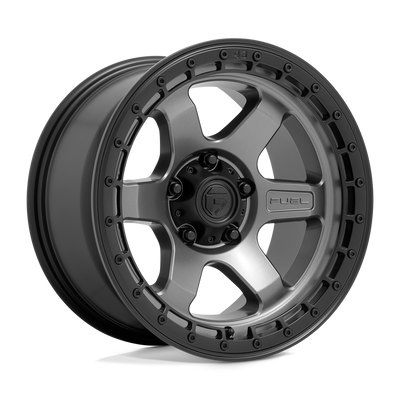 Fuel - D752 BLOCK - Gunmetal - MATTE GUNMETAL WITH BLACK RING - 18" x 9", 1 Offset, 6x139.7 (Bolt Pattern), 106.1mm HUB