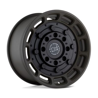 Black Rhino - WARTHOG - MATTE OLIVE DAB GREEN WITH BLACK CENTER - 17" x 8.5", 0 Offset, 6x139.7 (Bolt Pattern), 112.1mm HUB