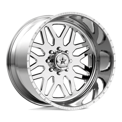 American Force - AFW B02 TRAX SS - Polished - POLISHED - 22" x 10", -25 Offset, 8x180 (Bolt Pattern), 124.2mm HUB