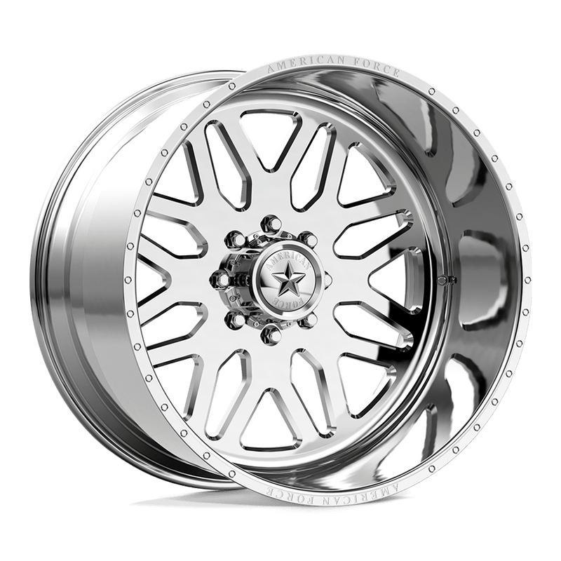 American Force - AFW B02 TRAX SS - Polished - POLISHED - 22" x 10", -25 Offset, 8x180 (Bolt Pattern), 124.2mm HUB