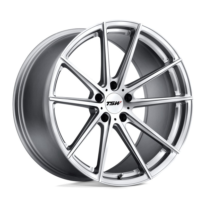 TSW Wheels - BATHURST - Silver - SILVER WITH MIRROR CUT FACE - 19" x 8", 40 Offset, 5x108 (Bolt Pattern), 72.1mm HUB