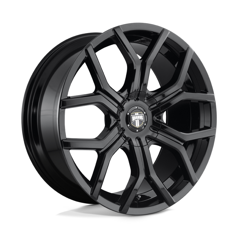 DUB - S208 ROYALTY - Black - GLOSS BLACK - 22" x 9.5", 30 Offset, 6x135/139.7 (Bolt Pattern), 87.1mm HUB