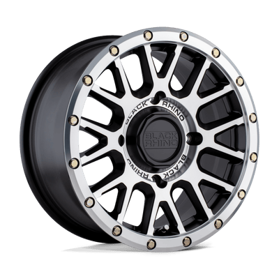 Black Rhino Powersports - LA PAZ UTV - Black - SEMI GLOSS BLACK WITH MACHINED FACE - 15" x 7", 51 Offset, 4x156 (Bolt Pattern), 132mm HUB