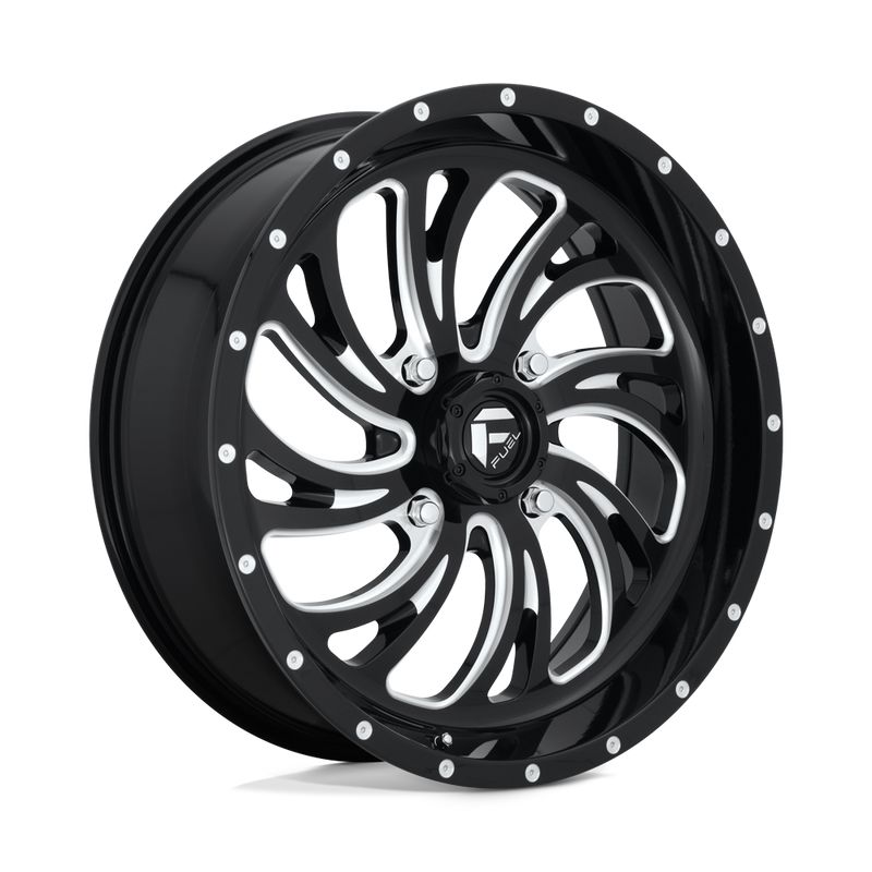 Fuel UTV - D641 KOMPRESSOR - Black - GLOSS BLACK MILLED - 18" x 7", 13 Offset, 4x156 (Bolt Pattern), 132mm HUB