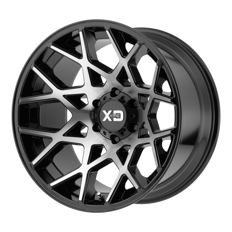 XD Series - XD831 CHOPSTIX - Black - GLOSS BLACK MACHINED - 20" x 10", -24 Offset, 6x139.7 (Bolt Pattern), 106.1mm HUB