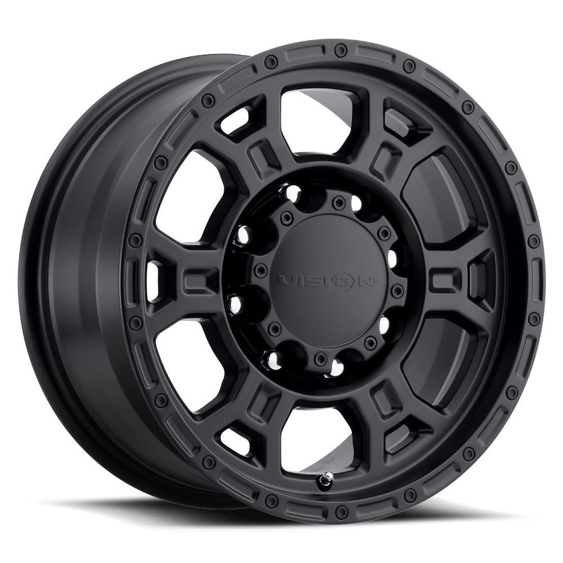 Vision Wheel Off-Road - 372 RAPTOR - Black - Matte Black - 18" x 9.5", -12 Offset, 8x170 (Bolt Pattern), 125.2mm HUB