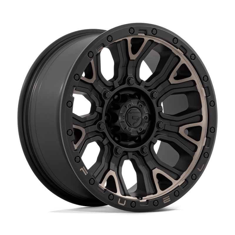 Fuel - D824 TRACTION - Black - MATTE BLACK WITH DOUBLE DARK TINT - 20" x 9", 1 Offset, 6x135 (Bolt Pattern), 87.1mm HUB