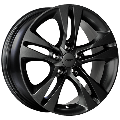 ART - Replica 160 - Black - Gloss Black - 16" x 6.5", 39 Offset, 5x105 (Bolt Pattern), 56.6mm HUB