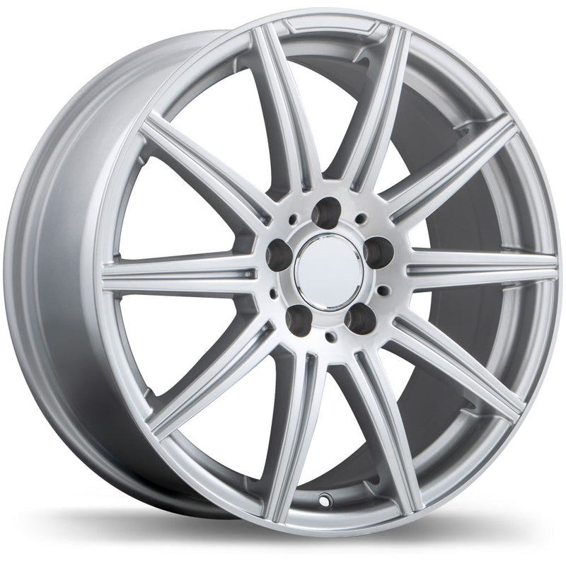 Replika - R157 - Silver - Gloss Silver - 18" x 8", 32 Offset, 5x112 (Bolt Pattern), 66.5mm HUB