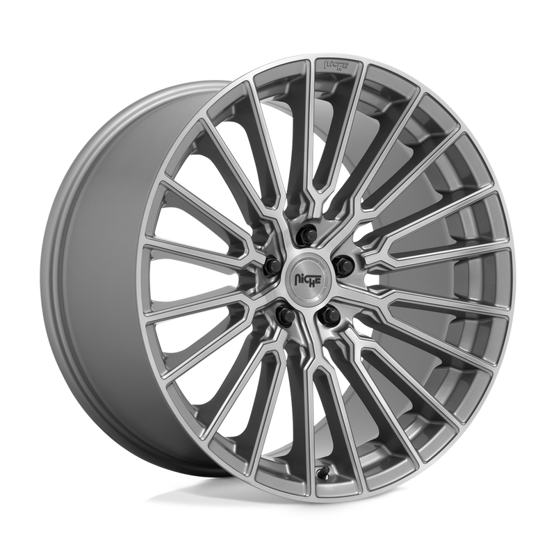 Niche - M251 PREMIO - Gunmetal - PLATINUM - 19" x 9.5", 48 Offset, 5x112 (Bolt Pattern), 66.6mm HUB