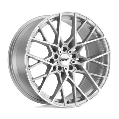 TSW Wheels - SEBRING - Silver - SILVER WITH  MIRROR CUT FACE - 22" x 9", 32 Offset, 5x114.3 (Bolt Pattern), 76.1mm HUB