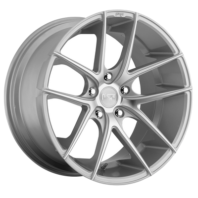 Niche - M131 TARGA - Silver - GLOSS SILVER MACHINED - 18" x 8", 4 Offset, 5x120 (Bolt Pattern), 72.56mm HUB