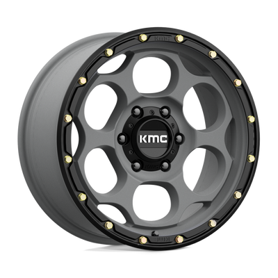 KMC Wheels - KM541 DIRTY HARRY - Gunmetal - SATIN GRAY WITH BLACK LIP - 18" x 8.5", 18 Offset, 6x139.7 (Bolt Pattern), 106.1mm HUB