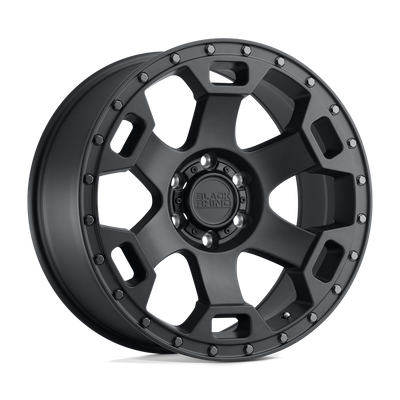Black Rhino - GAUNTLET - Black - Semi Gloss Black with Gunmetal Bolts - 20" x 9", 12 Offset, 5x150 (Bolt Pattern), 110.1mm HUB