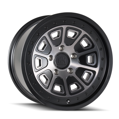 Mayhem - FLAT IRON - Black - MATTE BLACK WITH DARK TINT - 18" x 9", 0 Offset, 5x127 (Bolt Pattern), 78.1mm HUB