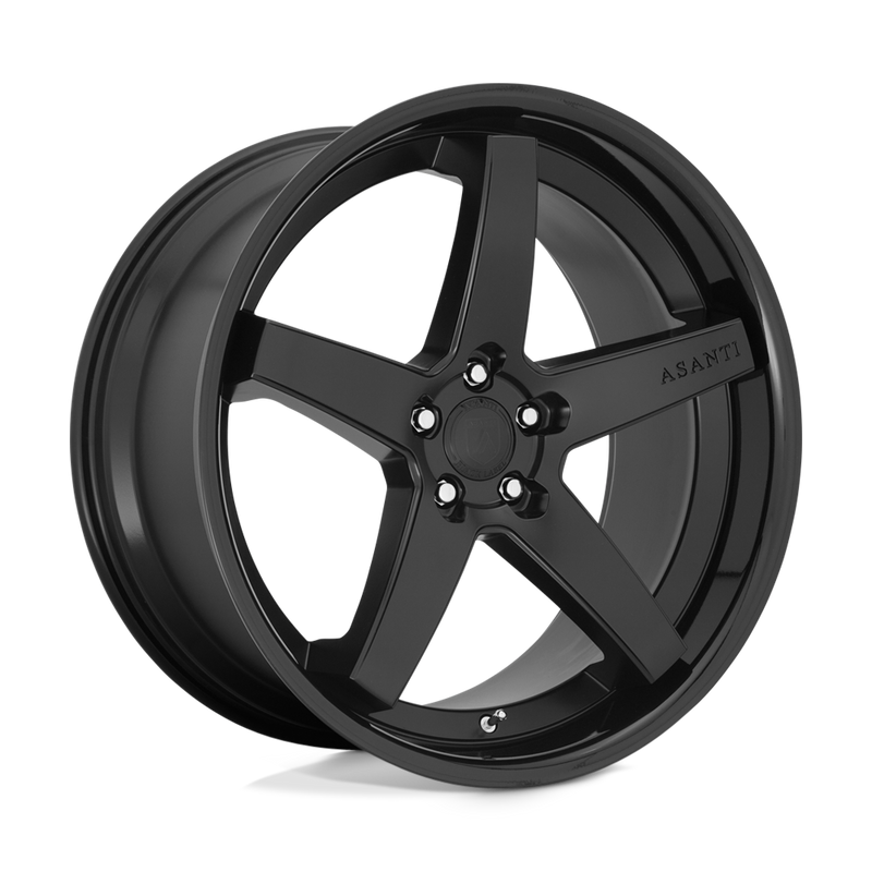 Asanti Black - ABL31 REGAL - Black - SATIN BLACK GLOSS BLACK LIP - 22" x 10.5", 35 Offset, 5x112 (Bolt Pattern), 72.6mm HUB