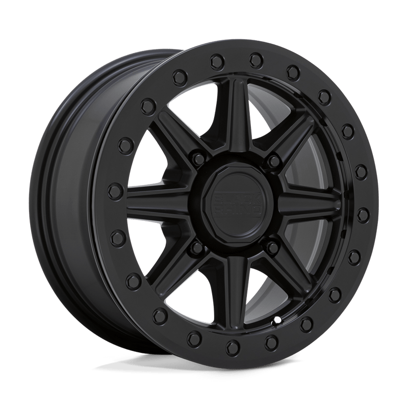 Black Rhino Powersports - WEBB UTV BEADLOCK - Black - MATTE BLACK - 14" x 7", 51 Offset, 4x110 (Bolt Pattern), 80.2mm HUB