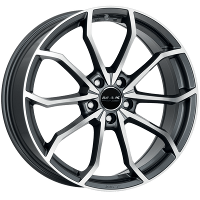 Mak Wheels - LOWE-FF - Gunmetal - GUN MET-MIRROR FACE - 18" x 8", 42 Offset, 5x112 (Bolt Pattern), 57.1mm HUB