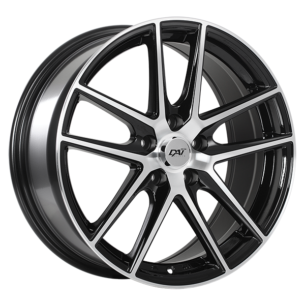 Dai Alloys - Level - Black - Gloss Black - Machined Face - 14" x 6", 38 Offset, 4x100 (Bolt Pattern), 73.1mm HUB