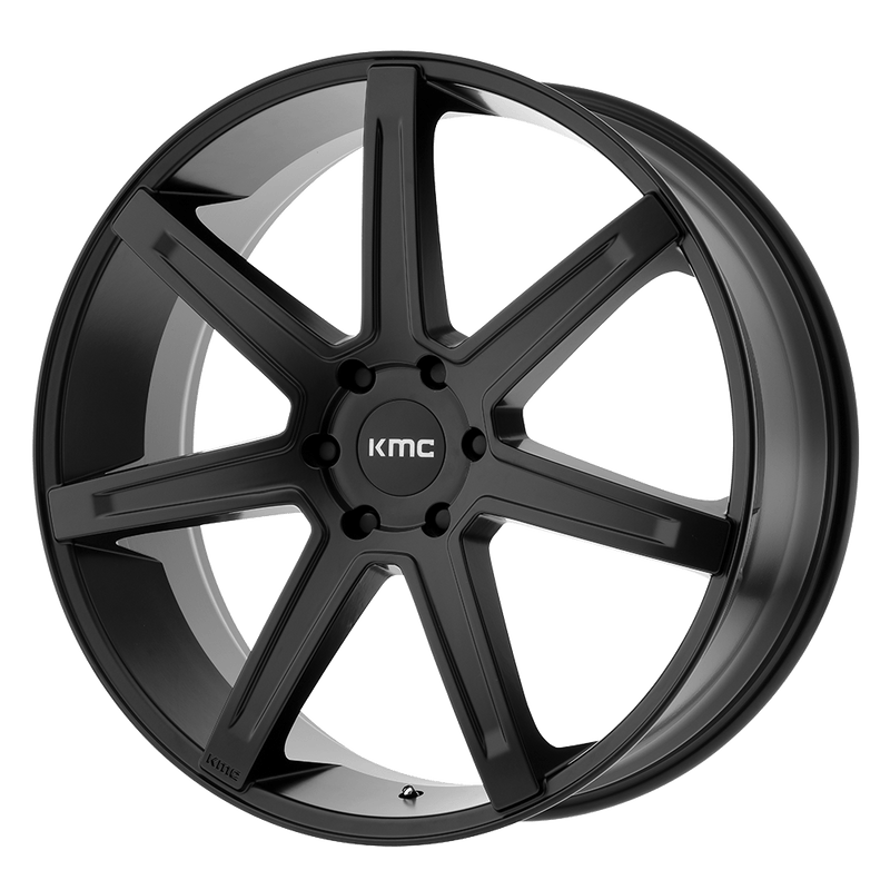KMC Wheels - KM700 REVERT - Black - Satin Black - 24" x 9.5", 15 Offset, 5x139.7 (Bolt Pattern), 78.1mm HUB