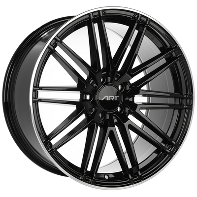 ART - Replica 288 - Black - Gloss Black - Machined Lip - 19" x 8.5", 35 Offset, 5x112 (Bolt Pattern), 66.6mm HUB
