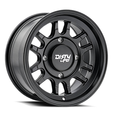 Dirty Life - CANYON SPORT SXS - Black - MATTE BLACK - 15" x 7", 13 Offset, 4x156 (Bolt Pattern), 131.1mm HUB