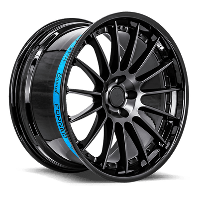 Sentali - SB2 - Black - Gloss Black Lip / Matte Black Centre - 22" x 10.5", 20 Offset, 5x115 (Bolt pattern), 71.6mm HUB