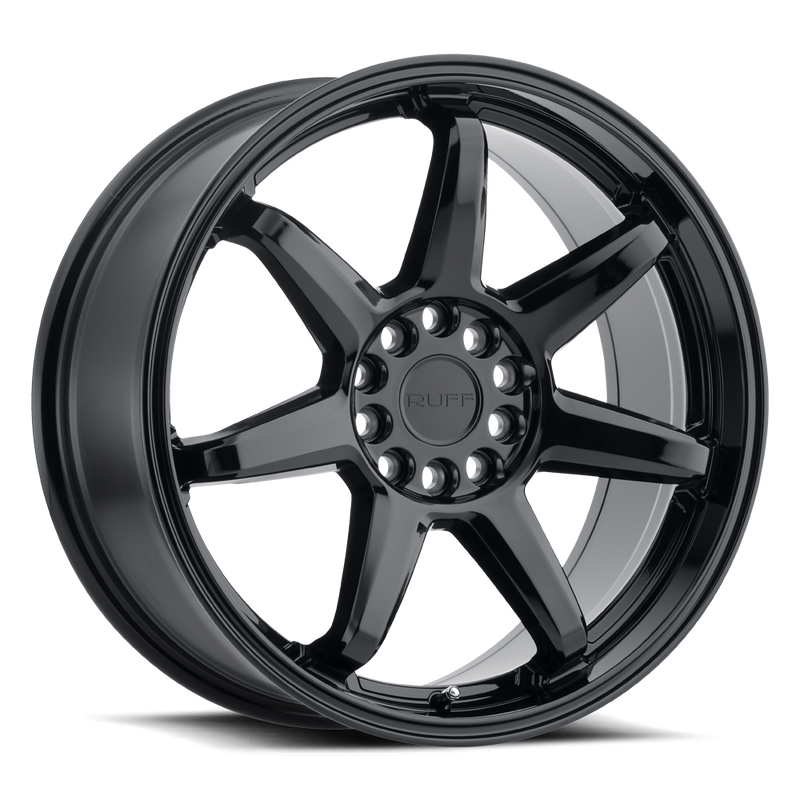 Ruff - SHIFT - Black - Gloss Black - 18" x 8", 38 Offset, 5x112/120 (Bolt Pattern), 72.1mm HUB