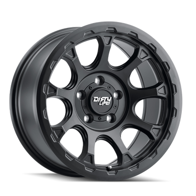 Dirty Life - DRIFTER - Black - MATTE BLACK - 17" x 8.5", -6 Offset, 5x127 (Bolt Pattern), 78.1mm HUB