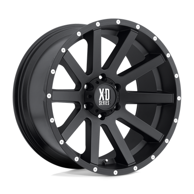 XD Series - XD818 HEIST - Black - Satin Black - 18" x 9", 30 Offset, 6x114.3 (Bolt Pattern), 72.6mm HUB