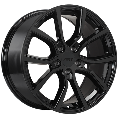 ART - Replica 169 - Black - Gloss Black - 20" x 9.5", 45 Offset, 5x130 (Bolt Pattern), 71.5mm HUB