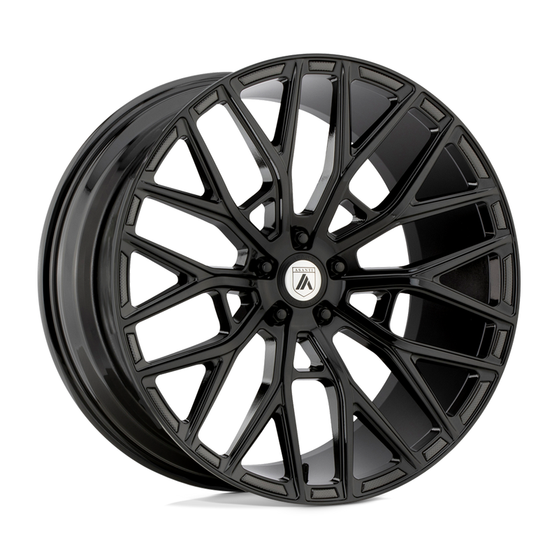 Asanti Black - ABL-21 LEO - Black - GLOSS BLACK - 22" x 9", 32 Offset, 5x112 (Bolt Pattern), 72.6mm HUB