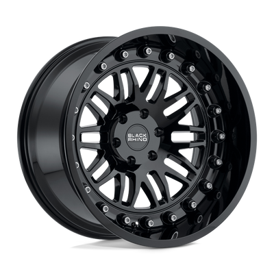Black Rhino - FURY - Black - Gloss Black - 20" x 9.5", 0 Offset, 5x139.7 (Bolt Pattern), 78.1mm HUB