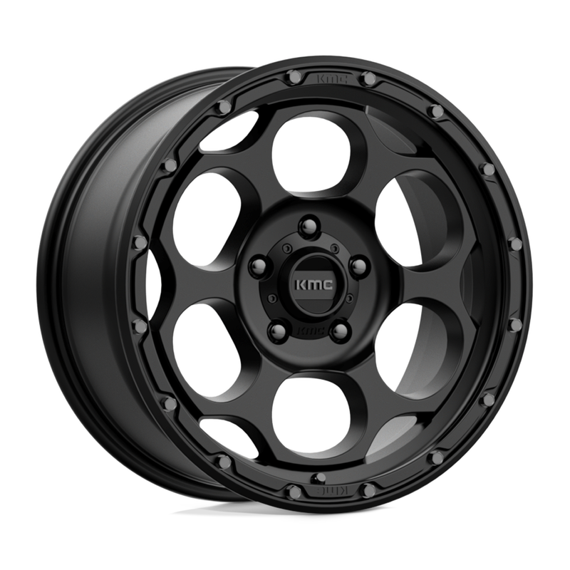 KMC Wheels - KM541 DIRTY HARRY - Black - TEXTURED BLACK - 18" x 8.5", 18 Offset, 5x150 (Bolt Pattern), 110.1mm HUB