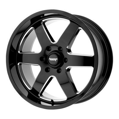 American Racing - AR926 PATROL - Black - Gloss Black Milled - 18" x 9", 12 Offset, 6x135 (Bolt Pattern), 87.1mm HUB