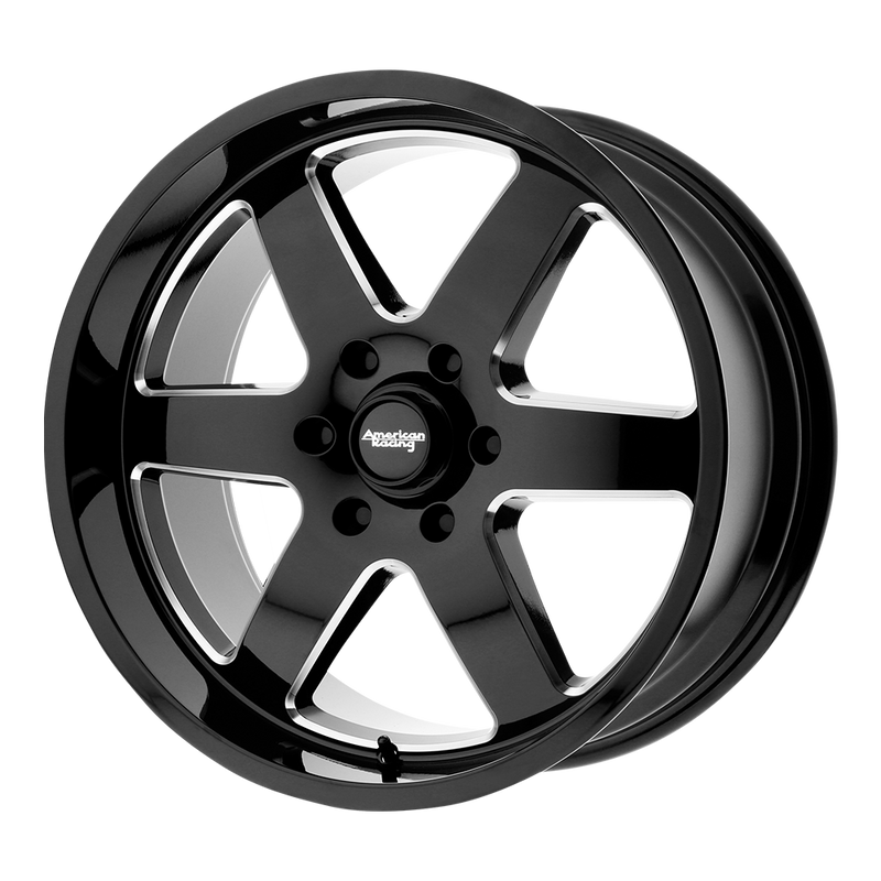 American Racing - AR926 PATROL - Black - Gloss Black Milled - 18" x 9", 12 Offset, 6x135 (Bolt Pattern), 87.1mm HUB