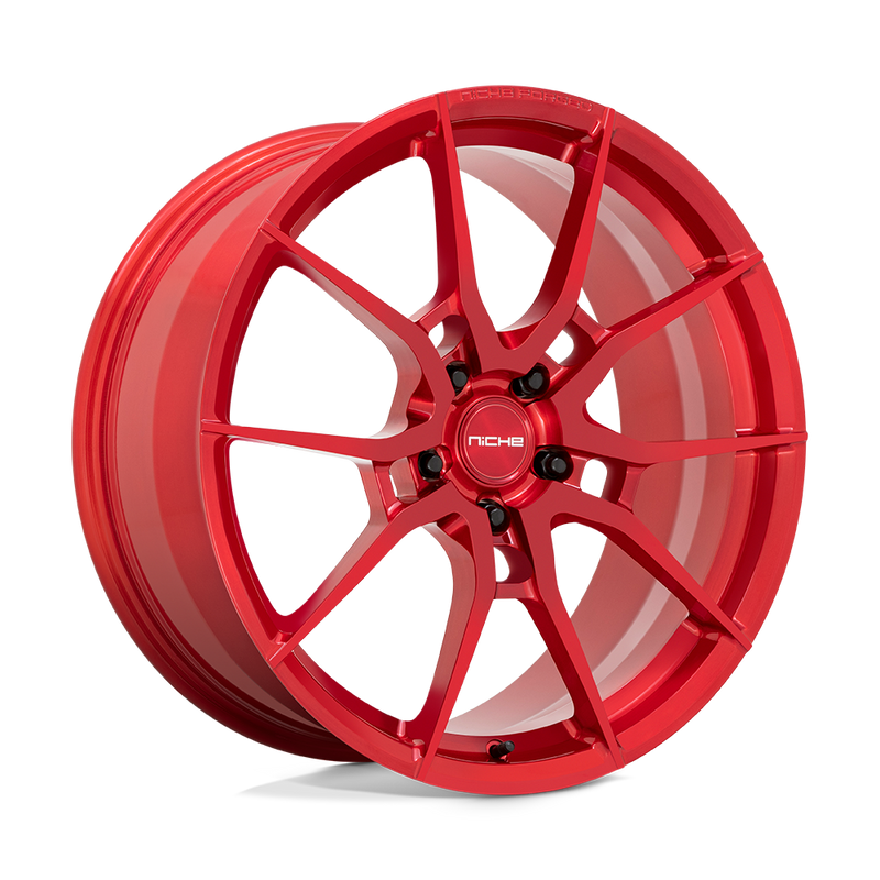 Niche - T113 KANAN - BRUSHED CANDY RED - 20" x 9", 40 Offset, 5x120 (Bolt Pattern), 70.7mm HUB