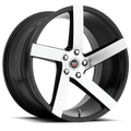 Spec-1 Racing - SPM-80 - Black - Gloss Black Machined - 22" x 9", 15 Offset, 5x115 (Bolt pattern), 74.10mm HUB