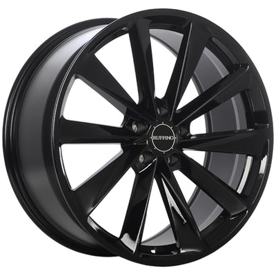 Ruffino Wheels - Reactor - Black - Gloss Black - 19" x 8.5", 35 Offset, 5x112 (Bolt Pattern), 66.6mm HUB