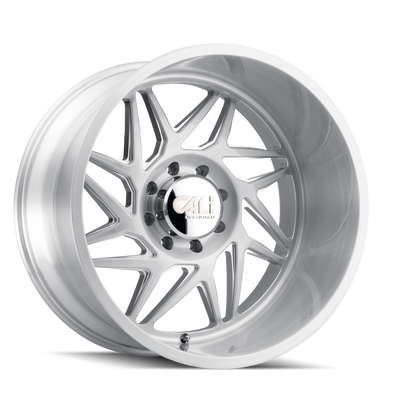Cali Off-Road - GEMINI - Silver - BRUSHED & CLEAR COATED - 22" x 12", -51 Offset, 8x170 (Bolt Pattern), 125.2mm HUB