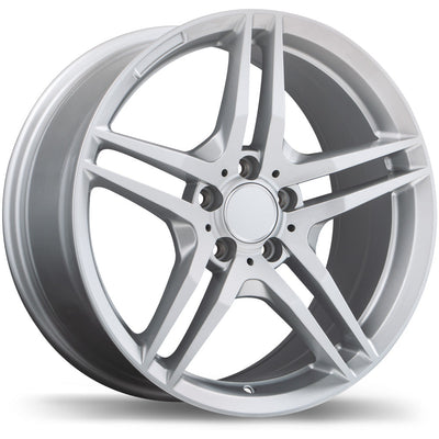 Replika - R170 - Silver - Gloss Silver - 18" x 8.5", 43 Offset, 5x112 (Bolt Pattern), 66.5mm HUB